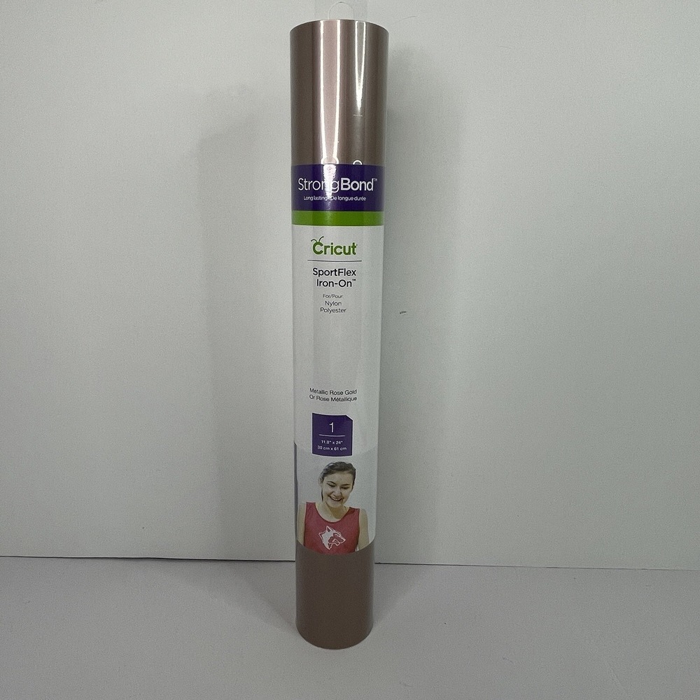 Cricut SportFlex Iron On Vinyl 11.8"X24" Metallic Rose Gold New In Package
